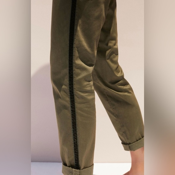 Anthropologie|Relaxed striped chino pants in olive color,size 27•••Boho style - Picture 2 of 14